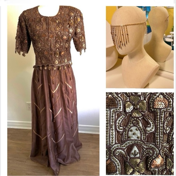 India made-custom Dresses & Skirts - COPY - 🎃Halloween combo: harem princess gown set & golden jewelry